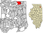 DuPage County Illinois Incorporated and Unincorporated areas Itasca Highlighted